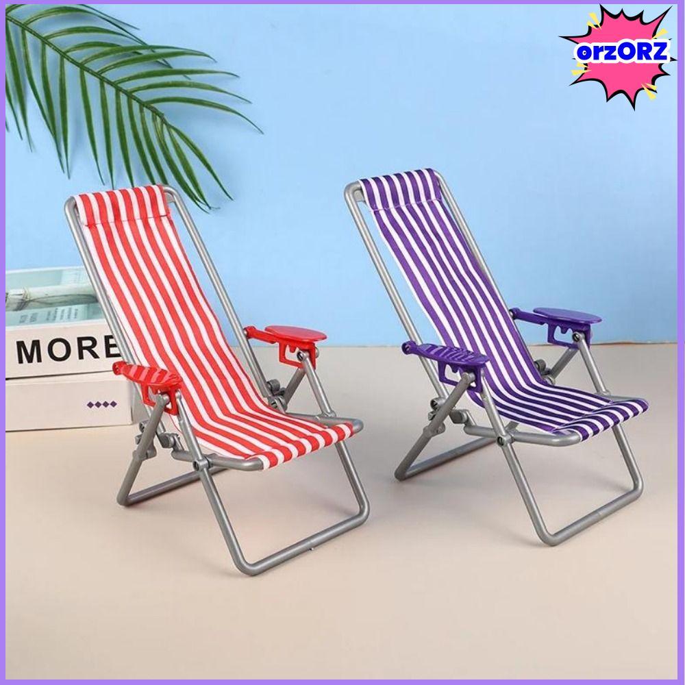เก้าอี้ตุ๊กตา 1/6 พับได้ ชายหาด 12*11*19.5ซม. 4สี ของตกแต่งบ้านตุ๊กตากลางแจ้ง