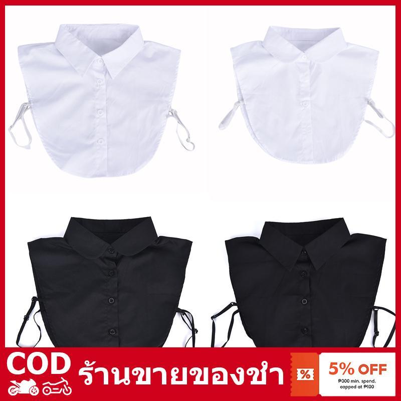 K & V ปกคอเสื้อปลอมแบบถอดได้เสื้อเบลาส์ปลอมแบบคลาสสิกถอดออกได้สำหรับผู้หญิง/ผู้ชายเครื่องประดับตกแต่