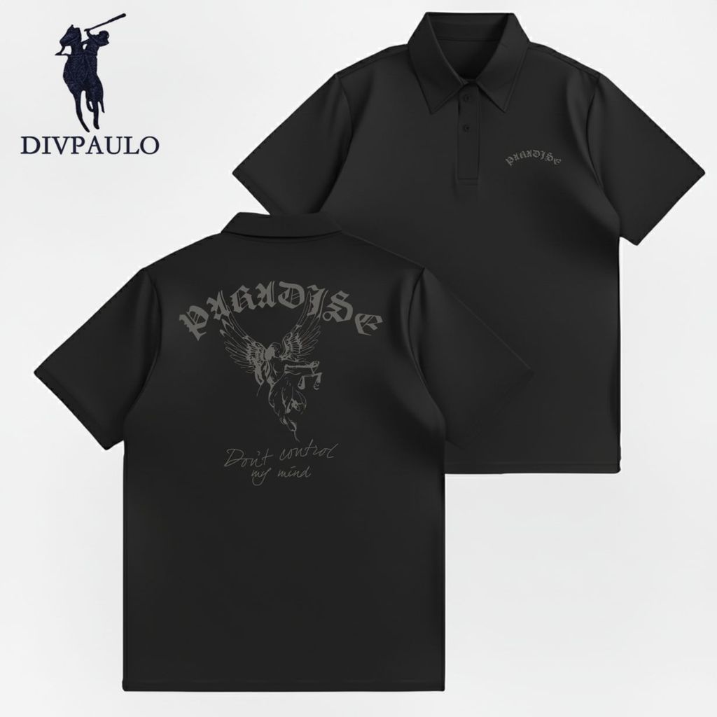 DIVPAULO PoloShirt D Collection 9001-PD ผ้าหนาทรงสวย ใส่ได้ทั้งชายหญิง ทรงหลวมสบาย รีดง่าย เสื้อยืดโปโลสีพื้น