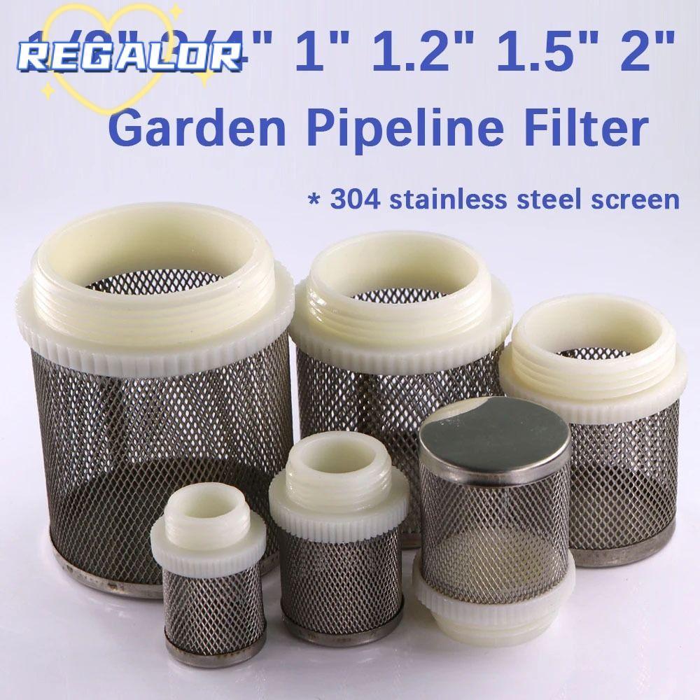 REGALOR0G 1 ชิ้นท่อกรอง, 304 สแตนเลสปั๊มน้ํา Fitting ตาข่ายหน้าจอกรอง, 1/2" 3/4" 1" Water Clean Joint Percolator กรอง