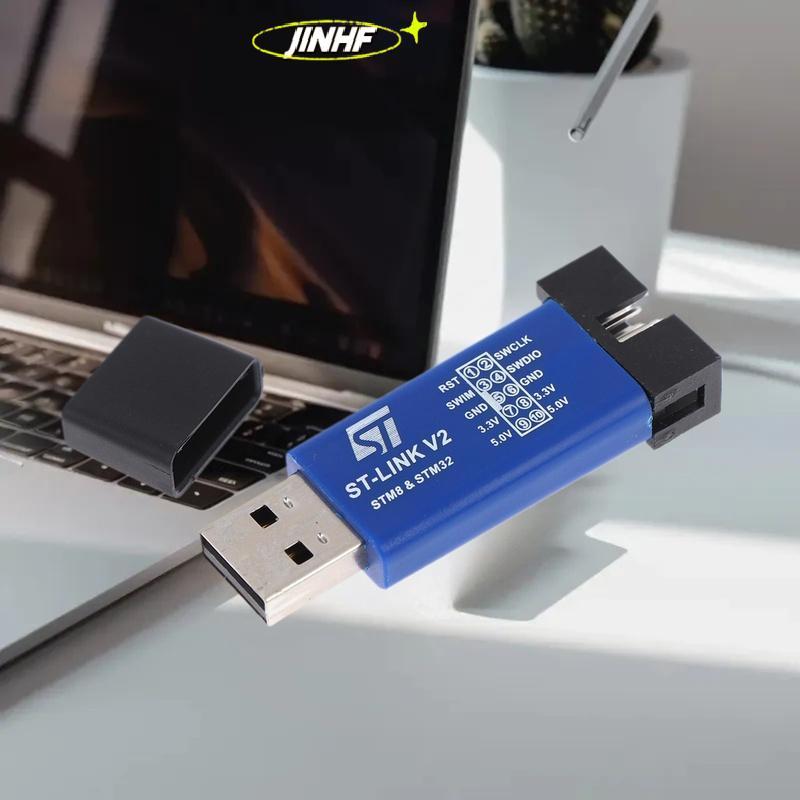 [BestBuyshop] 1/2/3 ชิ้น ST LINK V2 LINK STLINK STM8 STM32 จําลองดาวน์โหลดโปรแกรมเมอร์ W ฝาครอบสายเค