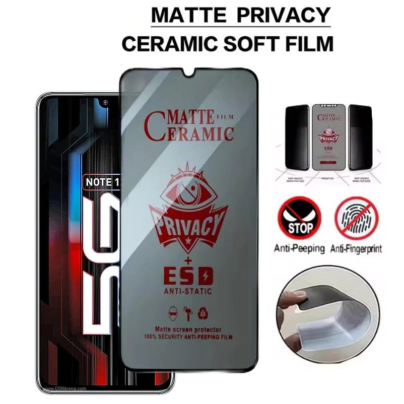 INFINIX NOTE 12 2023 / NOTE 12 G65 / NOTE 12 VIP / NOTE 12i Ceramic Matte Anti Spy No กระจกนิรภัย
