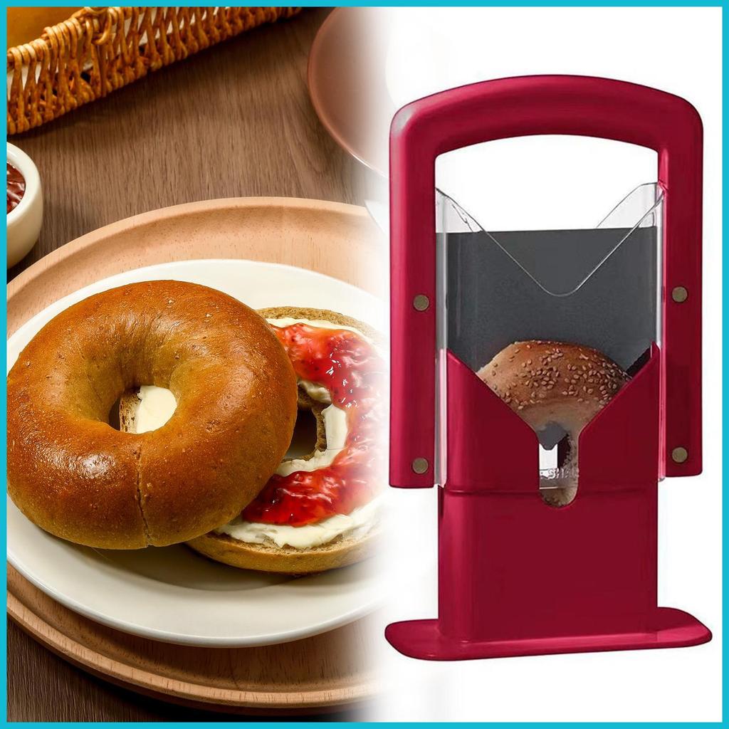 เครื่องตัด Bagel ปรับคู่มือ Gadgets ครัวโฮมเมด Bagel เครื่องตัดขนมปังสําหรับมัฟฟินม้วนแซนวิช empdavn