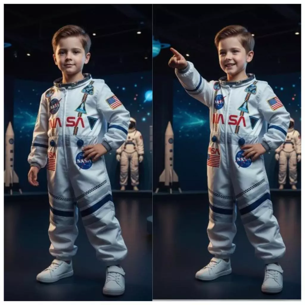ชุดนักบินอวกาศ NASA พร้อมหมวก ชุดอาชีพเด็ก ชุดเด็ก AYS