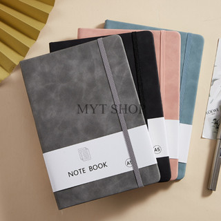 สมุดจดโน้ต ไดอารี่ ปกหนัง  ขนาด A5 มีที่เสียบปากกา (ไม่แถมปา…