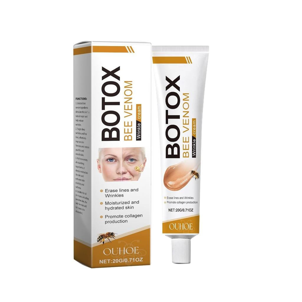 Botox Bee Venom ครีมกําจัดริ้วรอย, ใบหน้าต่อต้านริ้วรอยสําหรับทุกสภาพผิวกําจัดริ้วรอยและกระชับ Moist