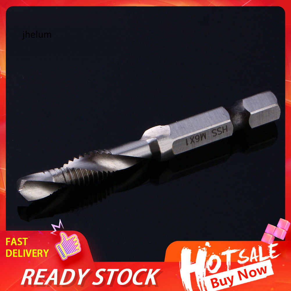 Jl* 1/4 นิ้ว Hex Shank HSS เมตริกมือสกรู Thread Tap Taper เจาะเครื่องมือ Bit M3-M10