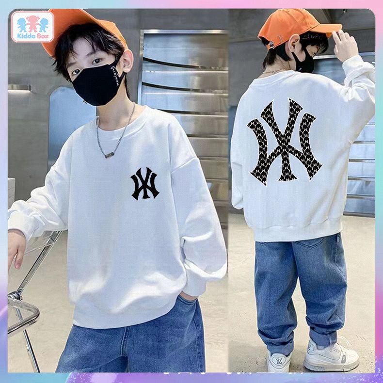 แขนยาวเสื้อสเวตเตอร์เด็กชาย เสื้อผ้าเด็ก คอกลม เสื้อกีฬาฤดูใบไม้ผลิและฤดูใบไม้ร่วงสำหรับเด็กชาย