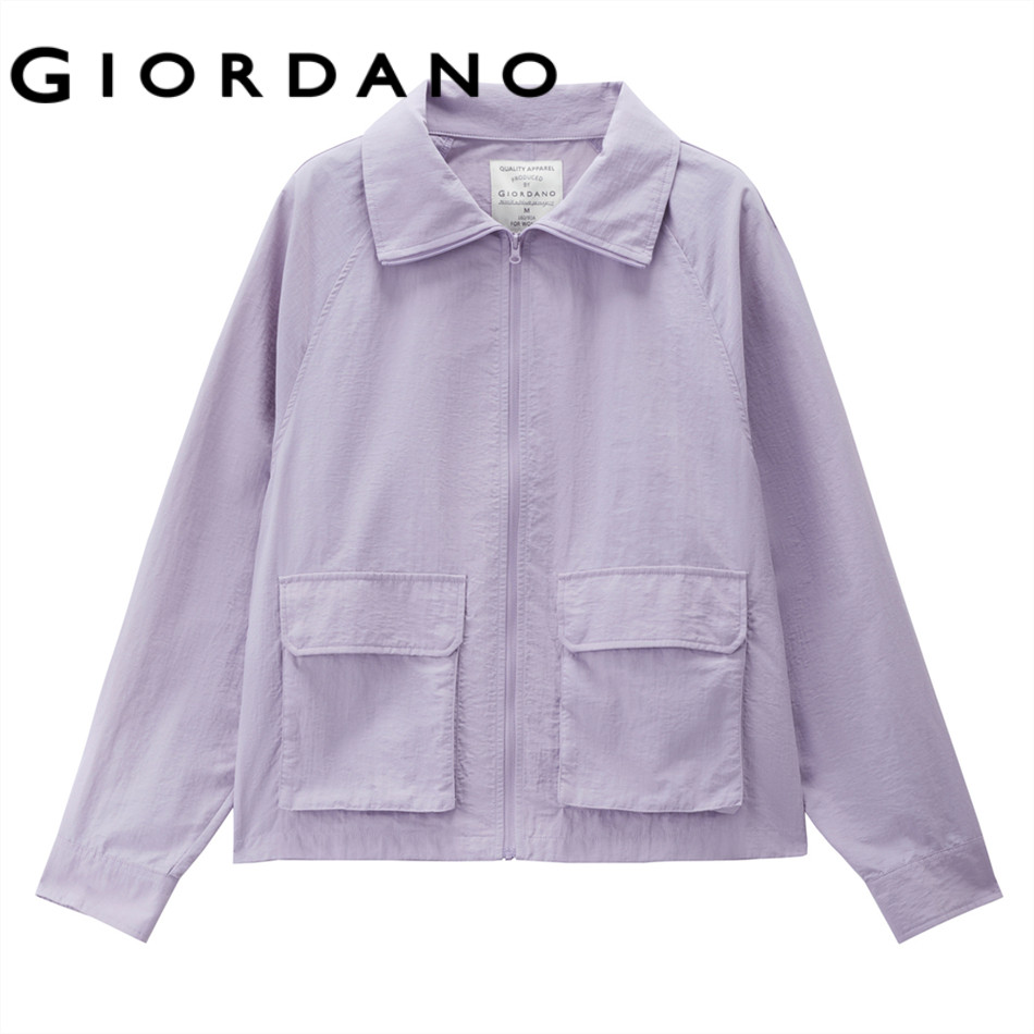 GIORDANO WOMEN Cooling cargo pockets raglan sleeve jacket 05376069 ราคา ถูกที่สุด ดีลบีเคเค แกลเลอรีภาพที่ 2