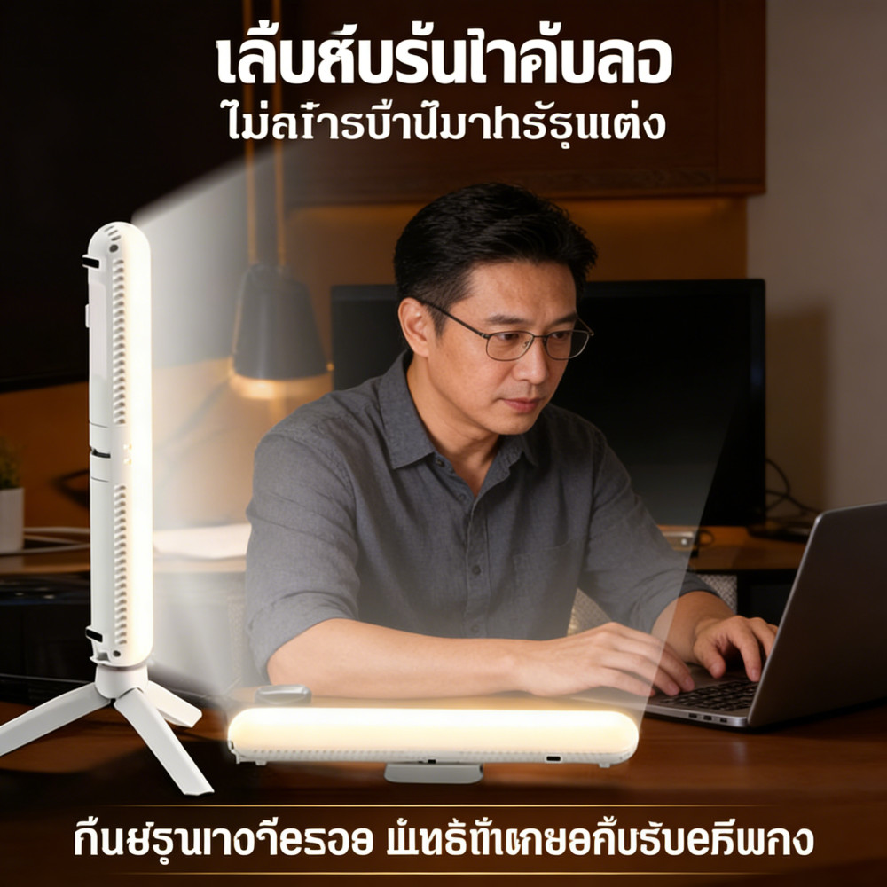 ตู้เสื้อผ้าไฟหน้ากระจก โคมไฟตั้งโต๊ะชาร์จไฟได้ โคมไฟLEDป้องกันตา ไฟกลางคืน table lamp