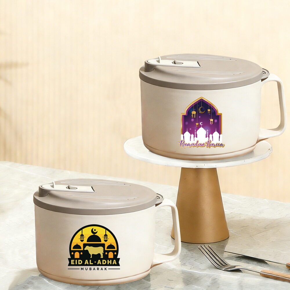 Ramen Bowl With Strainer Lid For Student Dorm & Office – Anti-Scald Drainable Noodle Bowl With Eccle