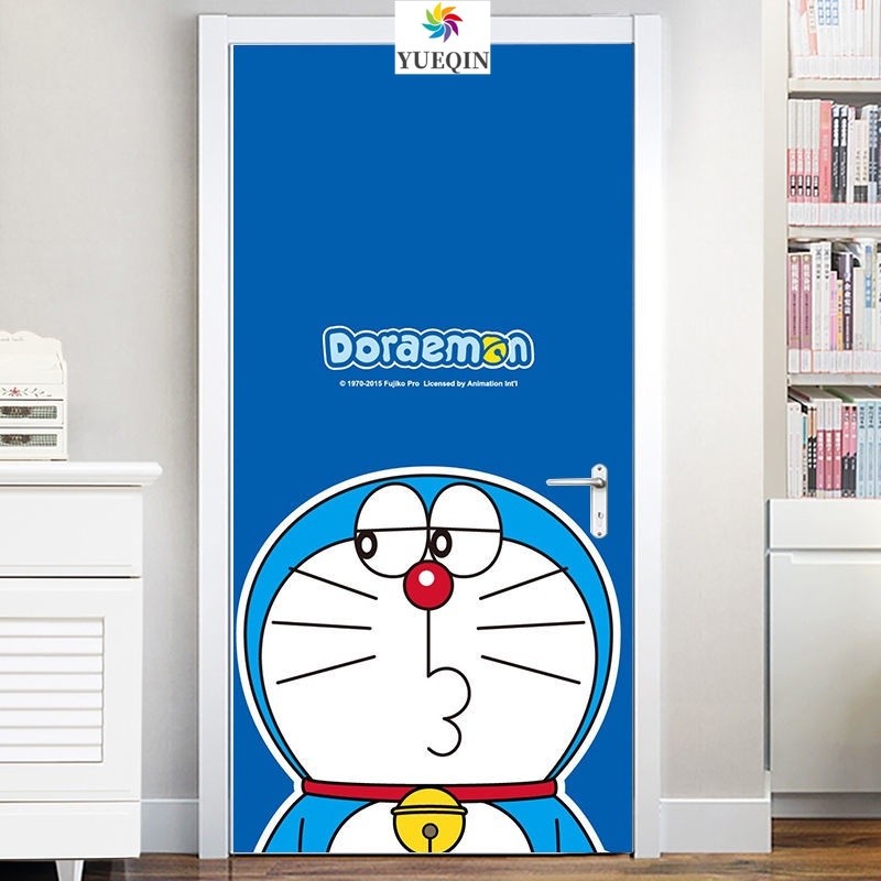 สติกเกอร์วอลเปเปอร์ PVC ลายการ์ตูน Hello Kitty KT Cat Doraemon ป้องกันน้ํา สําหรับติดตกแต่งผนังห้องน้ํา ห้องนอน ห้องนั่งเล่น