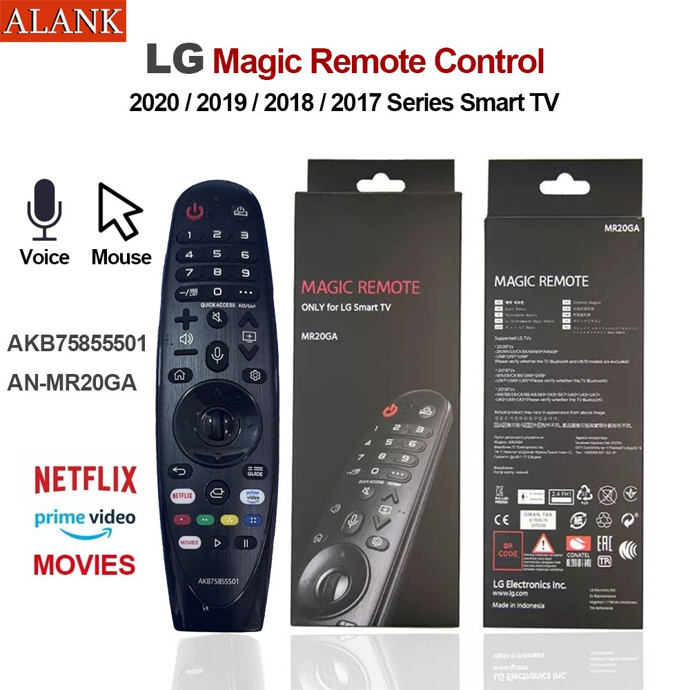 ALANK รีโมททีวี LG Smart TV ของแท้ รีโมทมายากล OLED QNED UHD Nanocell TV MR20GA/AKB75855501 (รองรับเสียง/เมาส์) for 2017-2020