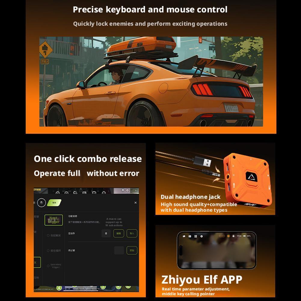 Gawming Ax360m QiBing เกมมือถือคีย์บอร์ดเมาส์ Converter 2000Hz Polling Rate, PUBG บัลลังก์อุปกรณ์ต่อพ่วงสําหรับเล่นเกมสําหรับ IOS ราคา ถูกที่สุด ดีลบีเคเค แกลเลอรีภาพที่ 8
