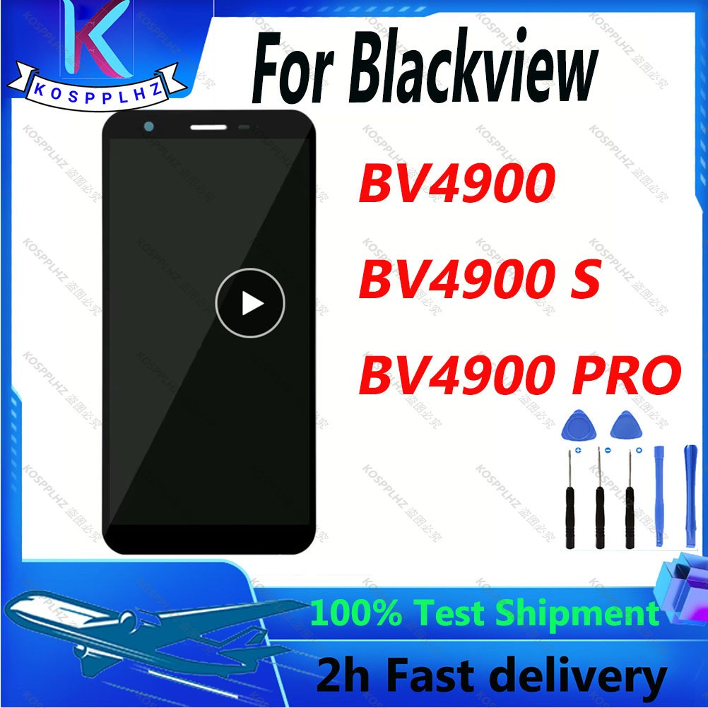 ทดสอบ 100% สําหรับ Blackview BV4900S LCD เปลี่ยนหน้าจอสัมผัสด้านหน้า BV 4900 4900S BV4900 Pro + เครื