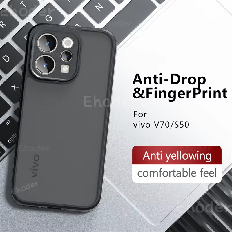 สําหรับ VIVO V70 Elite 4G 5G 2026 กรณีกันกระแทกโปร่งใส TPU สําหรับ VIVOV70 V 70 V70Elite Matte ปกหลั