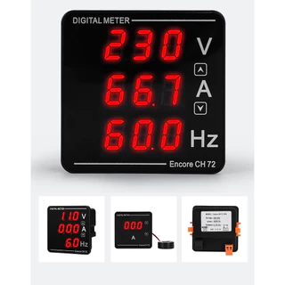 ดิจิตอลมิเตอร์ 1เฟส 220V 3เฟส 380Vดิจิตอล มิเตอร์ มัลติฟังก์ชั่น อัจฉริยะ จอแสดงผล แรงดันV แอมป์A Hz มิเตอร์ meter 220V