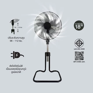 พัดลมตั้งพื้น พัดลมสไลด์ ปรับแรงลมได้ 3 พัดลม ใบพัด Stand Fans ปรับความสูงได้ พัดลม พัดลมอุตสาหกรรม