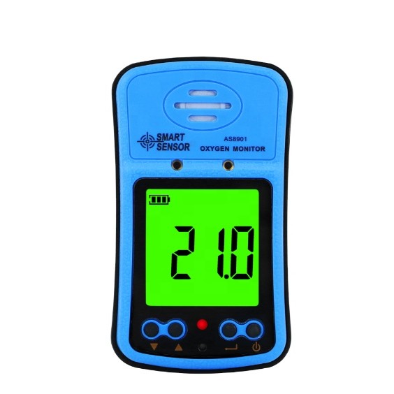 ขายร้อน AS8901 แบบพกพาเครื่องมือวัดออกซิเจนเครื่องตรวจจับออกซิเจน O2 เครื่องทดสอบความเข้มข้นเครื่องต