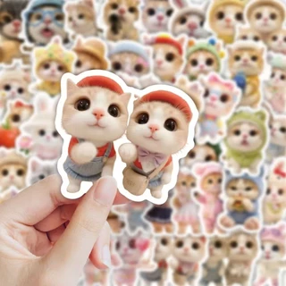 70สติกเกอร์สติกเกอร์ลูกแมวน่ารักการ์ตูนแมวสติกเกอร์การ์ตูนสัตว์กันน้ํา