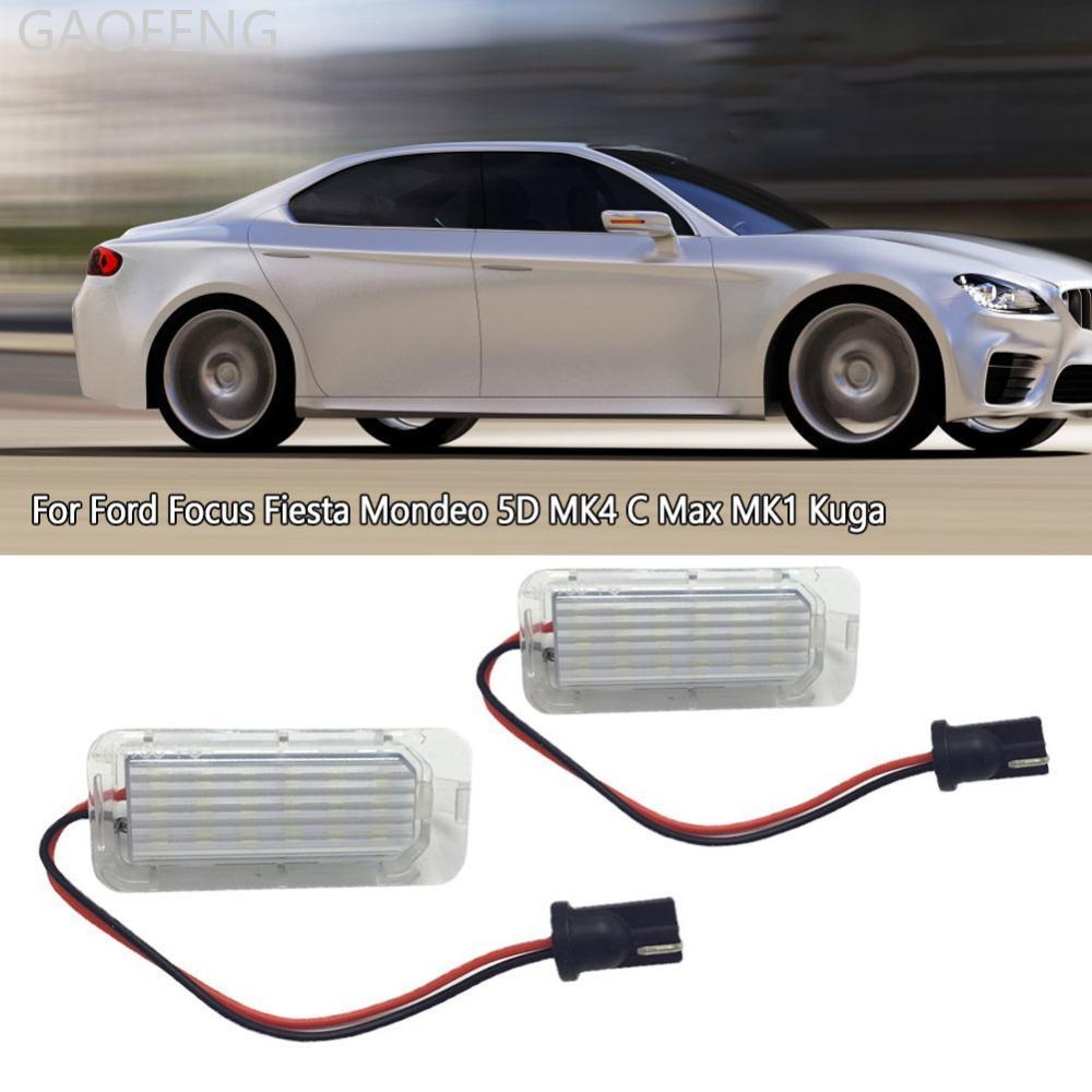 GAOFENG 1 PC 12V ไฟป้ายทะเบียนรถยนต์ T10 โคมไฟ LED อุปกรณ์ยานยนต์สําหรับ Ford Focus Fiesta Mondeo 5D