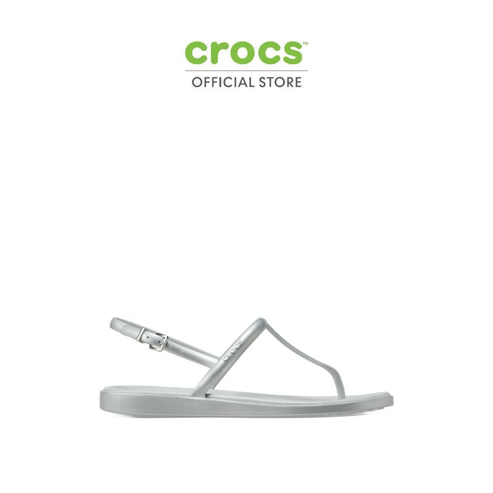 CROCS  รองเท้าแตะผู้หญิง MIAMI METALLIC THONG FLIP  รุ่น 211525-040 - SILVER