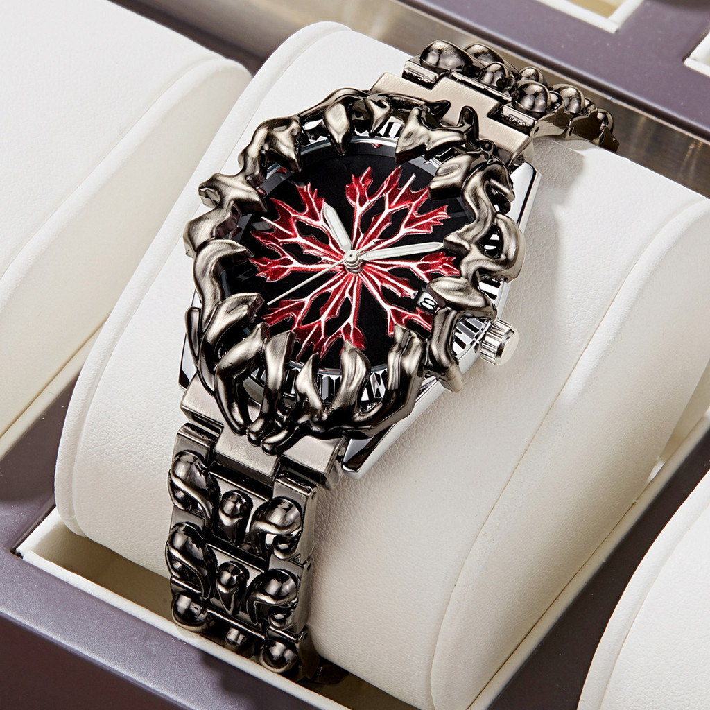 PINTIME Millennium Vintage นาฬิกาผู้ชายเฉพาะ Claw Design Alabaster สไตล์ยุโรปและอเมริกา High-End กันน้ําผู้ชายกีฬานาฬิกาข้อมือควอตซ์