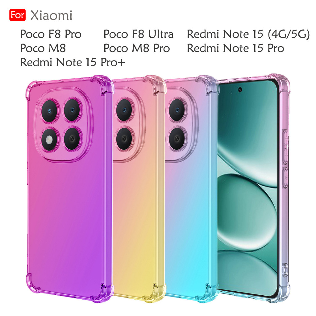 Xiaomi Redmi Note 15 15 Pro Plus Pro + Poco F8 Pro F8 Ultra M8 M8 Pro Case Rainbow Cover Back TPU So