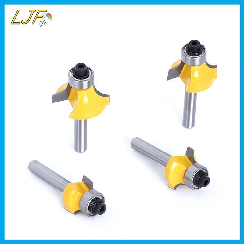 LJF 6 มม. / 1/4 Shank Corner Round Over Router Bit พร้อมเครื่องตัดมิลลิ่งแบริ่ง