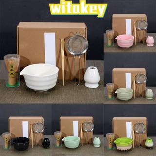 WITAKEY 5 ชิ้นชุดน้ําชามัทฉะญี่ปุ่น,นํามาใช้ใหม่ไม้ไผ่เซรามิ…