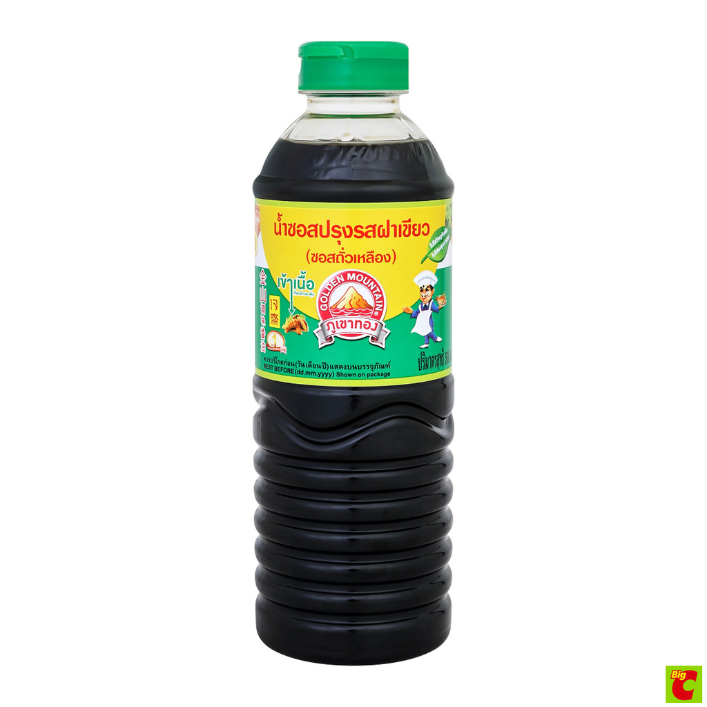 ภูเขาทอง น้ำซอสปรุงรสฝาเขียว (ซอสถั่วเหลือง) 500 มล.