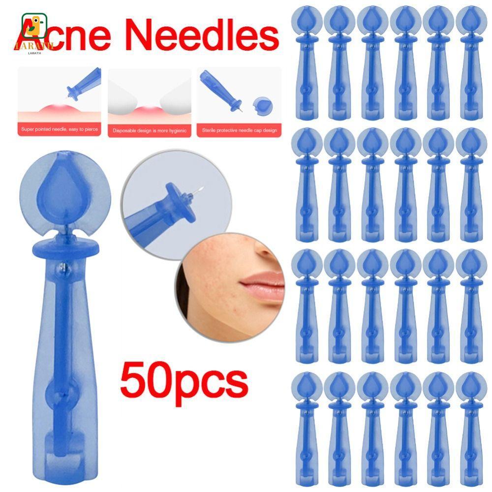 SAIN 50 ชิ้น/กล่องทิ้งเข็มสิว, Blackhead Remover Skin Care Blackhead Remover เครื่องมือ, Fat Grain P