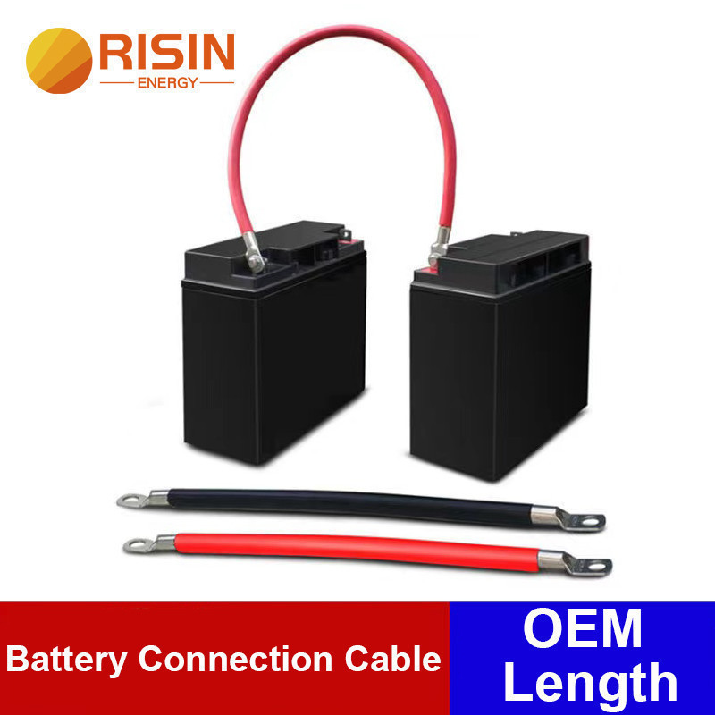 Risin ลวดทองแดงแบตเตอรี่เชื่อมต่อสาย Terminal Kit 4AWG 6AWG 8AWG การเชื่อมต่อแบตเตอรี่สายพร้อม Lug