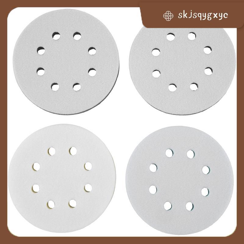 skjsqygxyc4 แพ็คแผ่นขัดโฟมสําหรับ Orbital Sander, 5 นิ้ว 8 หลุม Orbital Sander Surfprep แผ่นโฟม