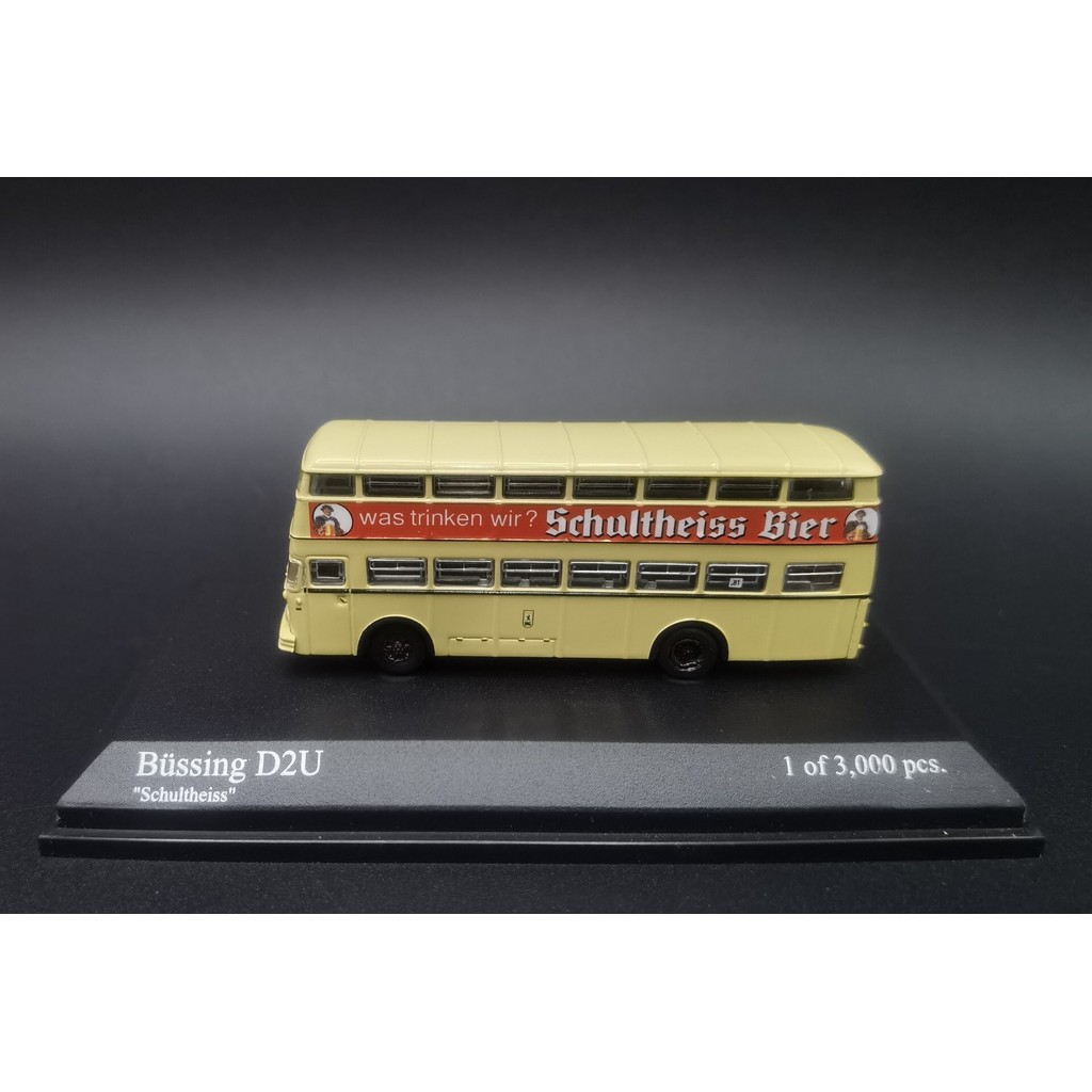 Minichamps 1 160 Bussing D2U, Mini Cutter Bus Bus Double Decker Bus.Theme หายาก ฝีมือดี บรรจุภัณฑ์เด