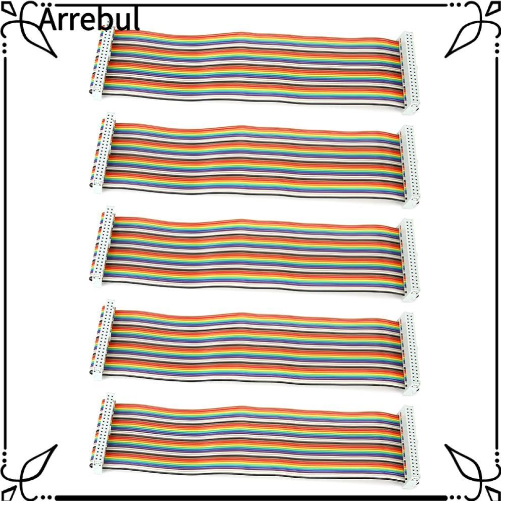 AREBUL 5PCS GPIO สาย, 20 ซม.40pin หญิงหญิงสาย,ปฏิบัติหญิงกับหญิงยืดหยุ่นสําหรับ Raspberry Pi สายสําห