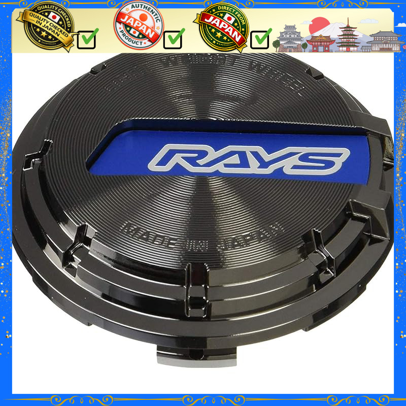 RAYS Center Cap Set Gram Lights Blue/Black Chrome (4 pieces) GRCAP-BLCR4