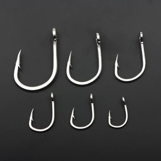 Sikawei 10884 เกมใหญ่น้ำเกลือทะเลตะขอวงกลมตกปลาสแตนเลส Jigging Jigs ขนาด 2/0-12/0
