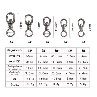 Sikawei 1 ชิ้น ตกปลา สเตนเลส หมุน บาร์เรล หมุน เชื่อมต่อสายเบ็ดตกปลา ลูกหมุน รอกตกปลา