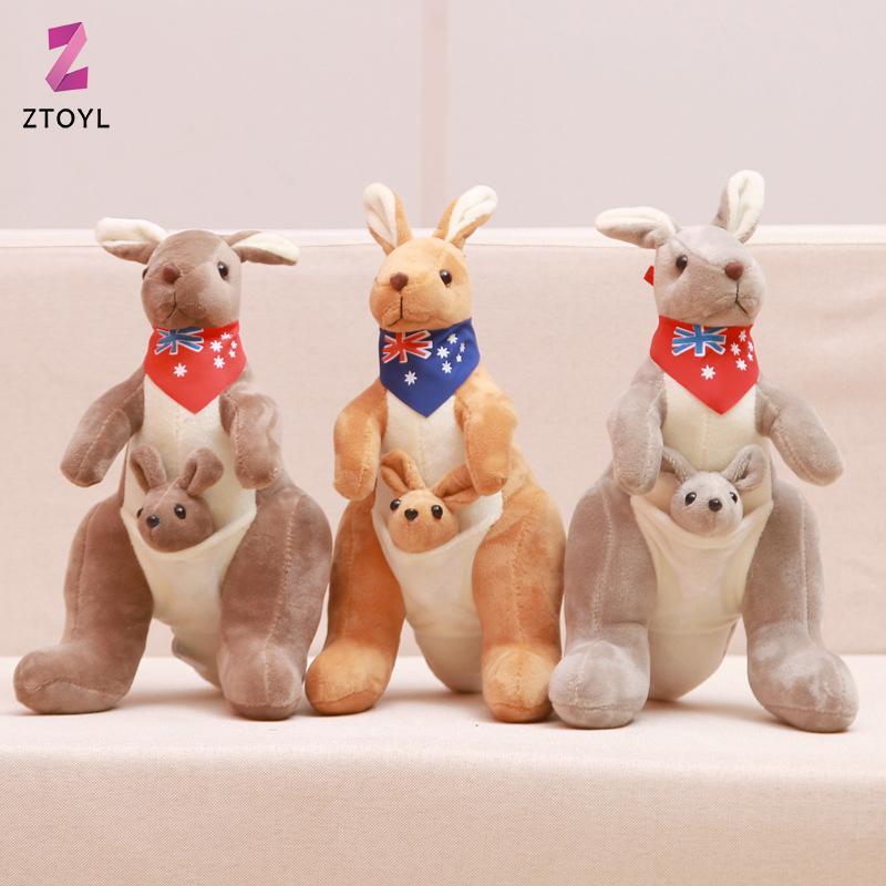 Null 35 ซม.น่ารักแม่และเด็ก Kangaroo Plush ของเล่น Plushie หมอนขนาดใหญ่ตุ๊กตาตุ๊กตาสําหรับตกแต่งห้องเด็กวันเกิดคริสต์มาสของขวัญ null
