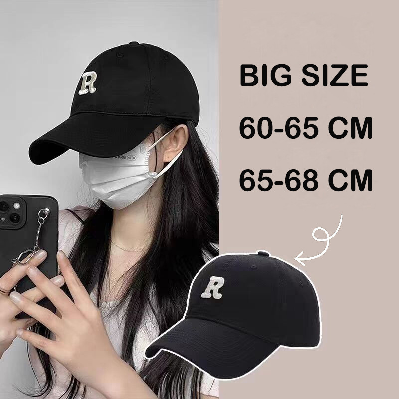 หมวกเบสบอลสำหรับผู้หญิง แบบ Soft Top Peaked ด้วยผ้าฝ้าย สไตล์สำหรับหัวใหญ่