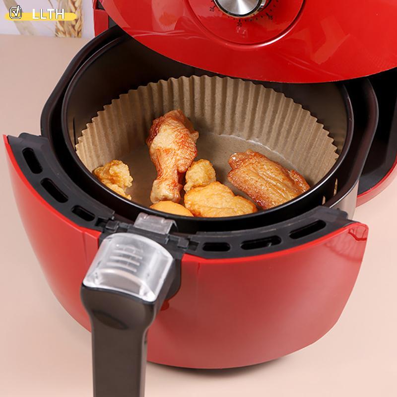 LLTH 50pcs Air Fryer กระดาษทิ้ง Non-Sti Airfryer กระดาษรองอบรอบ Air-Fryer กระดาษ Liners กระดาษอุปกรณ์ครัวร้อน ราคา ถูกที่สุด ดีลบีเคเค แกลเลอรีภาพที่ 7