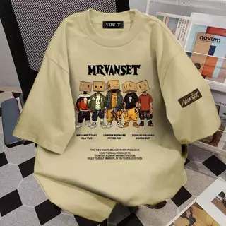 UT shop เสื้อยืด oversize ผ้าCotton 100% คอกลม เสื้อแฟชั่น 'MRVANSET' สบายและนุ่ม แขนสั้น ฤดูร้อน S-3XL
