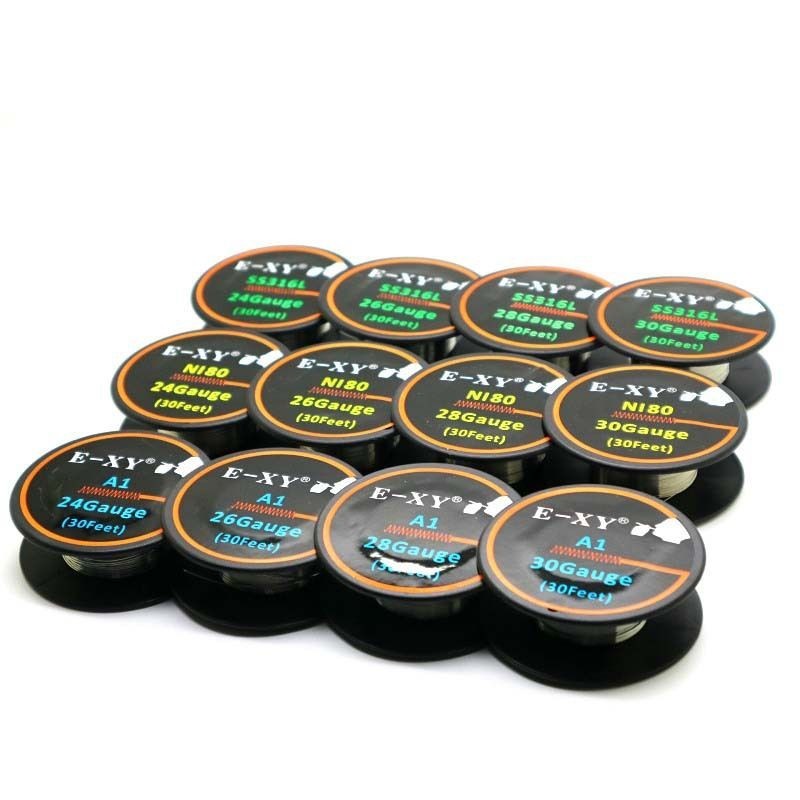 E-XY SS316L สแตนเลสลวดความร้อนลวดไทเทเนียม Kangtai A1 ความต้านทานลวด RDA NI 80 ความร้อนลวด