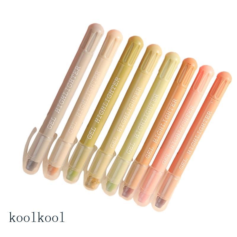 Kool 8x Bible Highlighter Set Aesthetic Highlighter Markers เจล Highlighter ปากกา