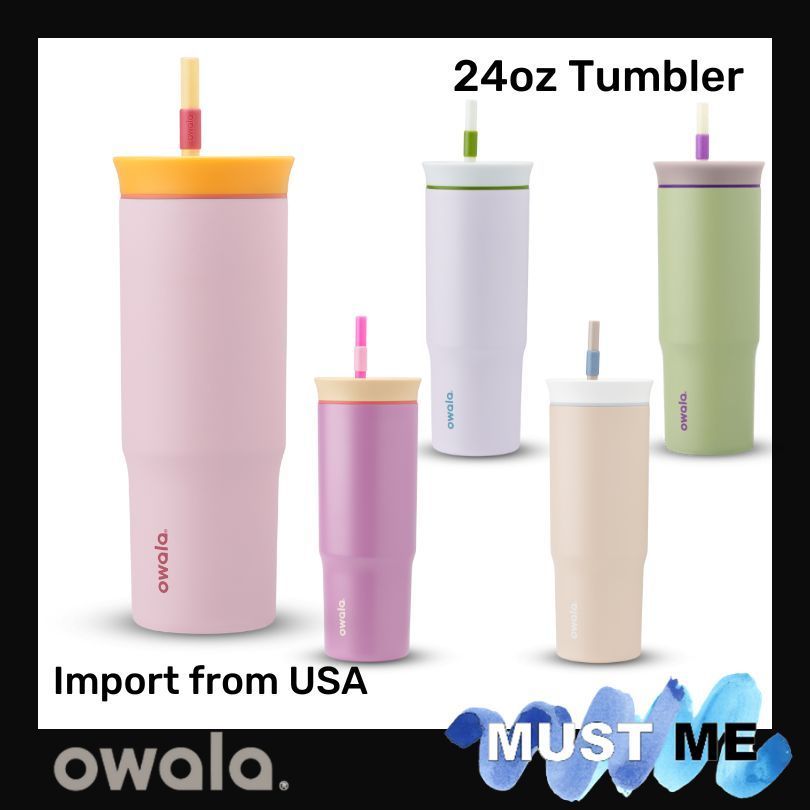 [พร้อมส่งOwala]แก้วOwala ของแท้ นำเข้าจากอเมริกา 24oz แก้วเก็บความเย็นมาพร้อมหลอดของแท้