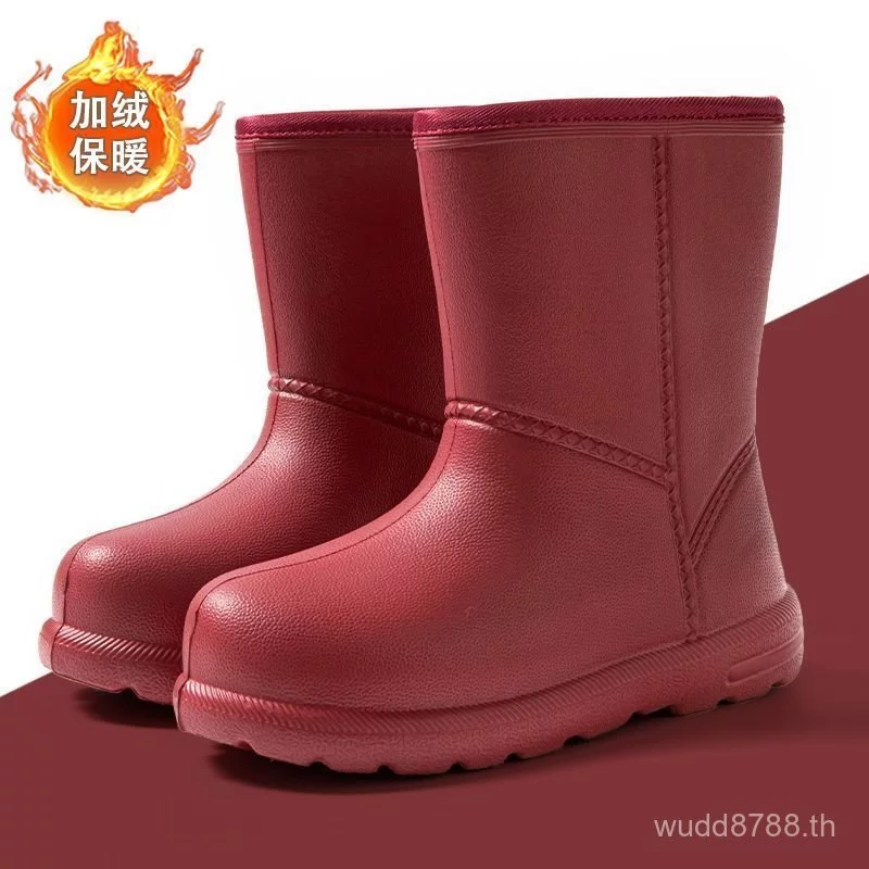 รองเท้าบูทกันฝนกันหนาวบุขนแกะเด็ก RFEJ thumbnail 9