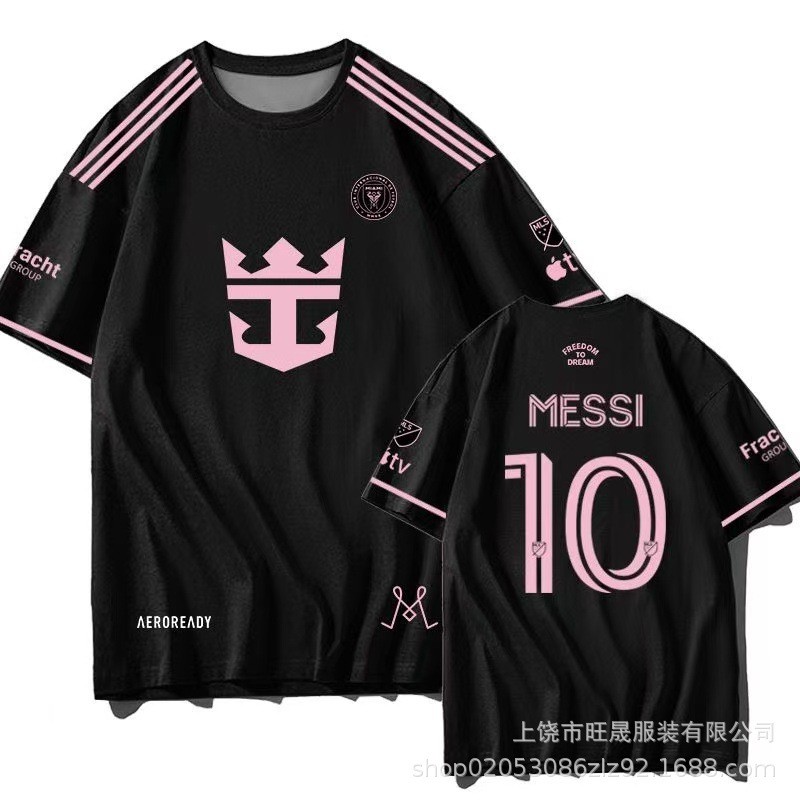 Club World Cup Miami เสื้อคลับเวิลด์คัพ Miami สำหรับผู้ชายและผู้หญิง แขนสั้น แห้งเร็ว