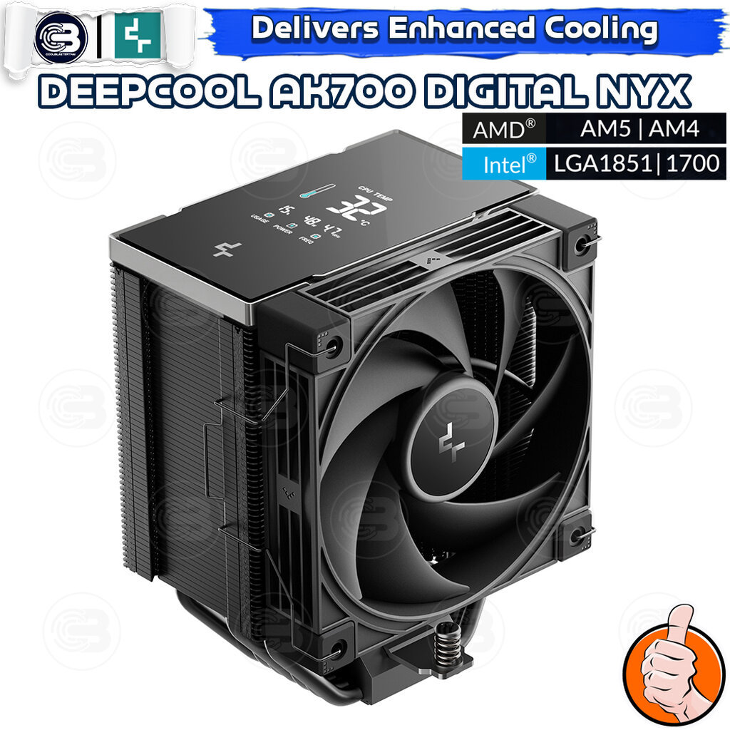 [CoolBlasterThai] DEEPCOOL AK700 DIGITAL NYX CPU Cooler (LGA1851/AM5 Ready)