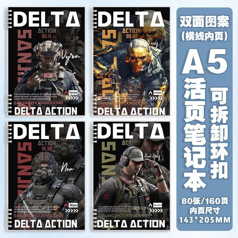 Spot Goods#Delta loose-leaf detachable a5Notebook for students, lined notebook, Weilong Haizhao, Ulu